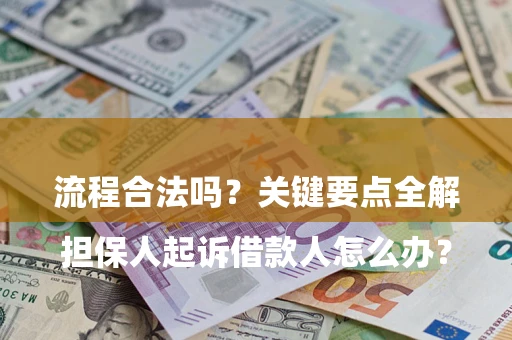北京

担保人起诉借款人怎么办？流程合法吗？关键要点全解析
