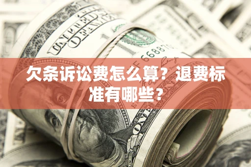 北京欠条诉讼费怎么算？退费标准有哪些？