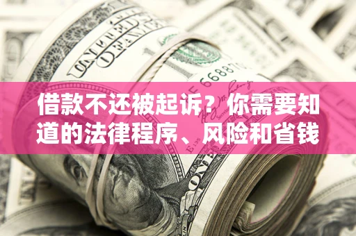 北京借款不还被起诉？你需要知道的法律程序、风险和省钱技巧