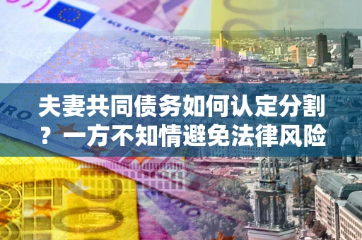 北京夫妻共同债务如何认定分割？一方不知情避免法律风险必看！